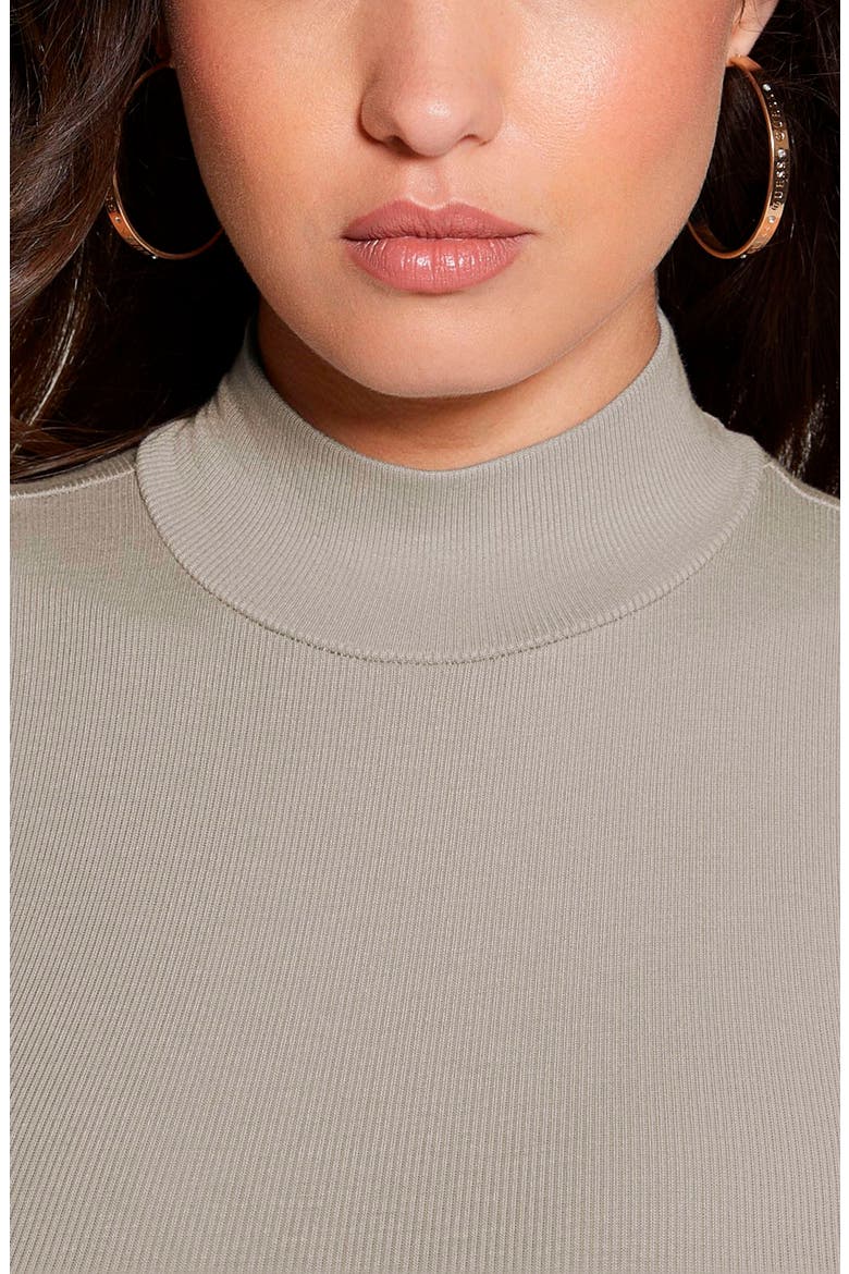 Priscilla Mock Neck Sleeveless Rib Sweater, Alternate, color, LEAD GREY
