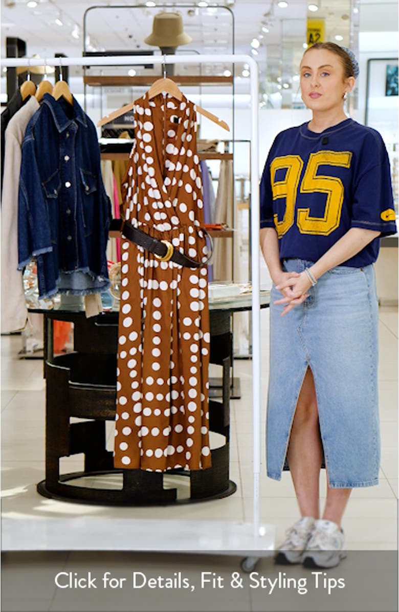 Polka Dot Belted Midi Dress, sales video thumbnail