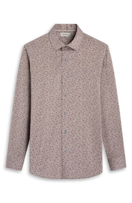 Bugatchi James Ooohcotton® Floral Twill Button-up Shirt In Burgundy