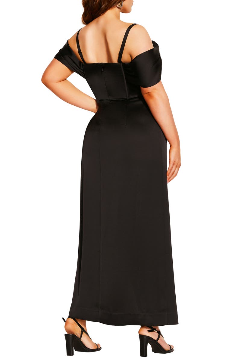 City Chic Forbidden Love Off the Shoulder Dress, Alternate, color,