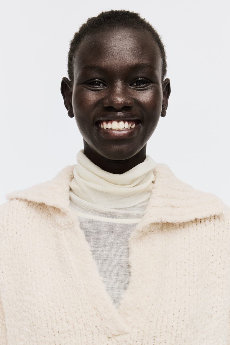 Oversized Collared Jumper, Alternate, color, Light beige