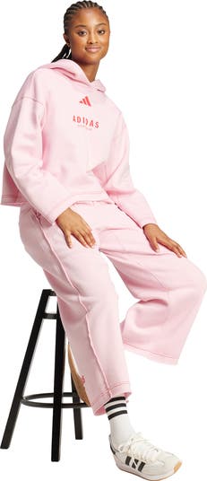 Loose Fit Crop Fleece Pants
