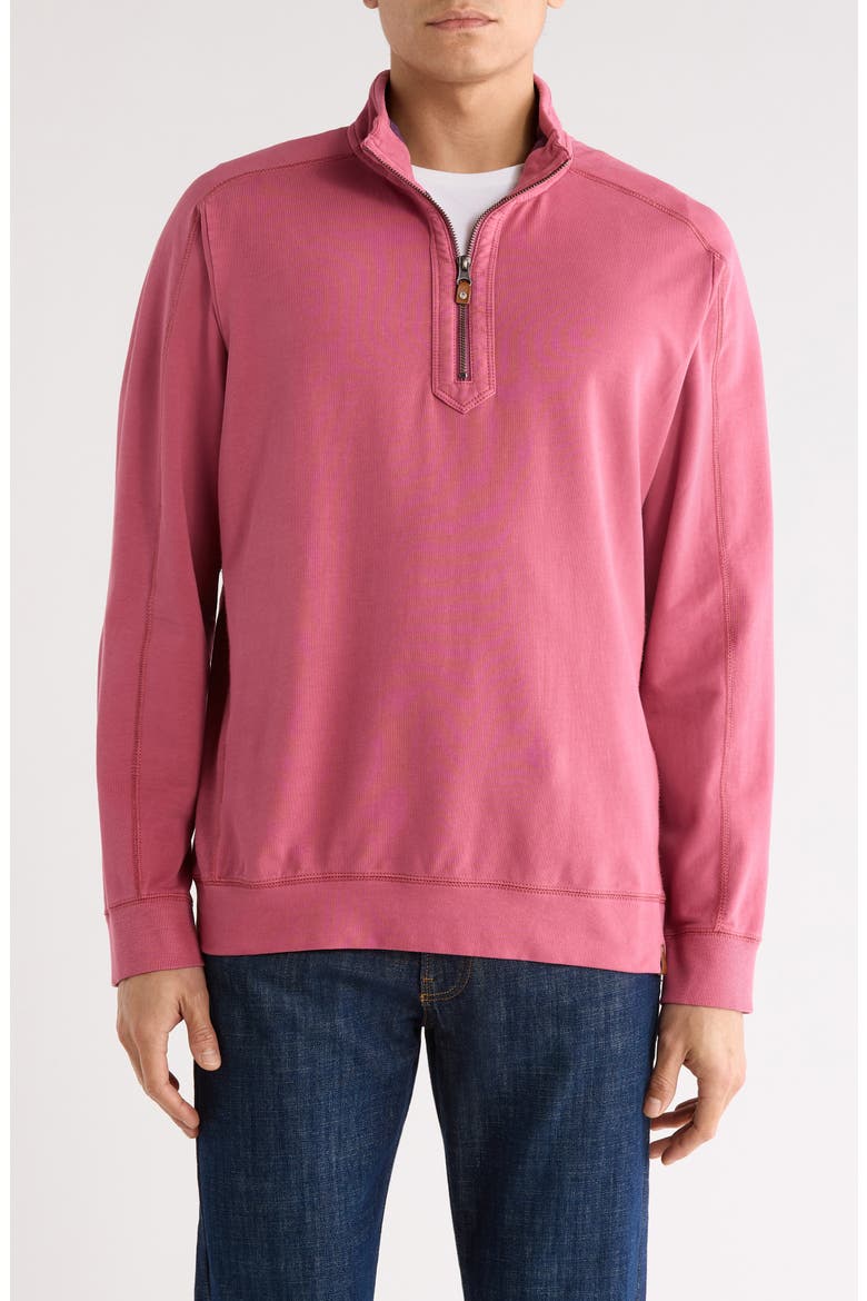 Ben & Terry Half Zip Sweatshirt, Main, color, MAJESTIC BLUSH