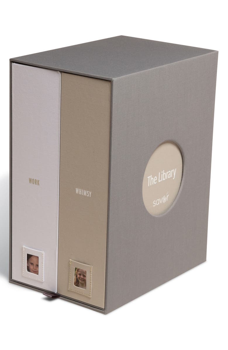 Savor Baby Edition Keepsake Box, Alternate, color, Slate/ Beige