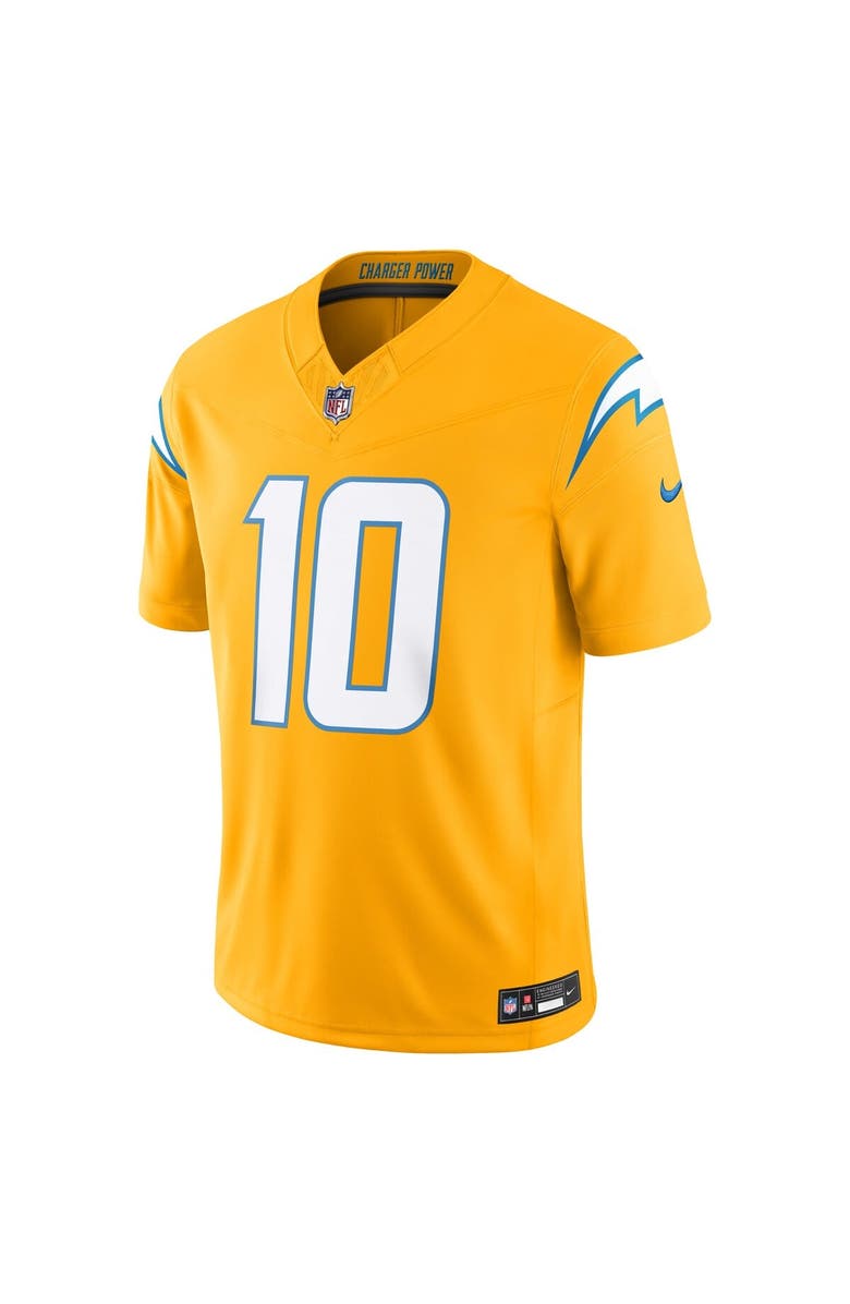 Nike Men's Nike Justin Herbert Gold Los Angeles Chargers Alternate Charger Power Vapor F.U.S.E. Limited Jersey, Alternate, color, Gold