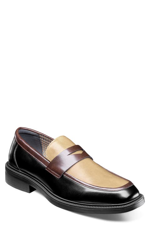 Everett Faux Leather Moc Toe Penny Loafer
