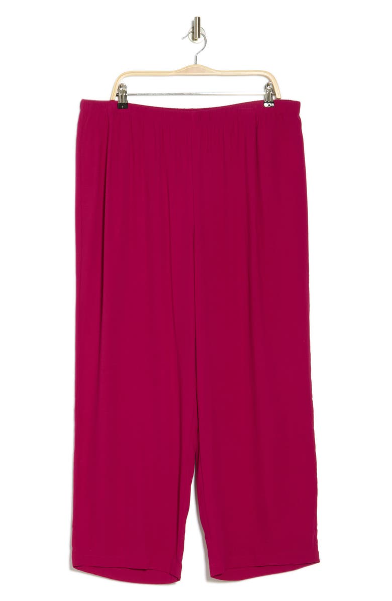 EILEEN FISHER Womens Purple Pocketed Satin Straight leg Pants main image 1
