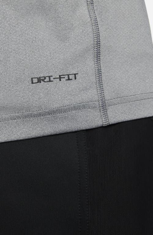 Nike Dri-fit Ready Training T-shirt In Smoke Grey/heather/black