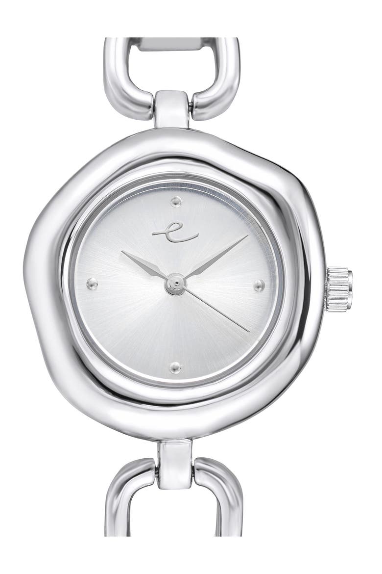 Open Circle Bracelet Watch, Alternate, color, SILVER