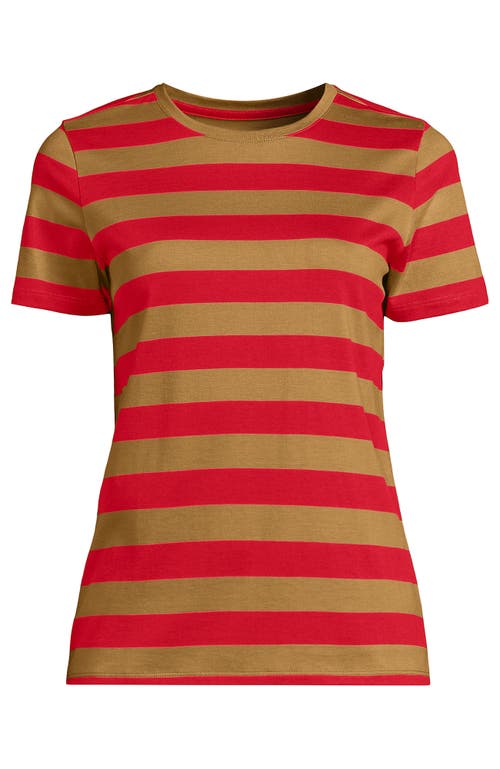 Lands' End Relaxed Supima Cotton Crew Neck T-shirt In Brown