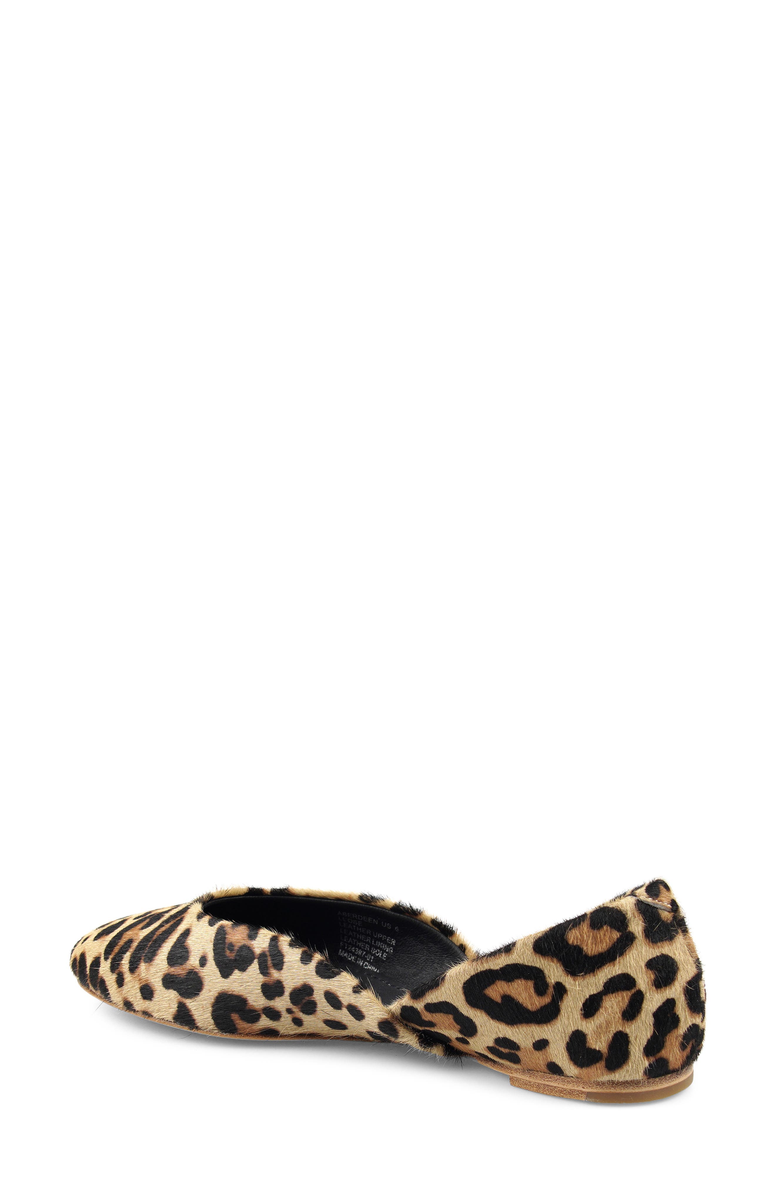 ZIGI Aberdeen d'Orsay Flat, Alternate, color, Leopard Calf Hair