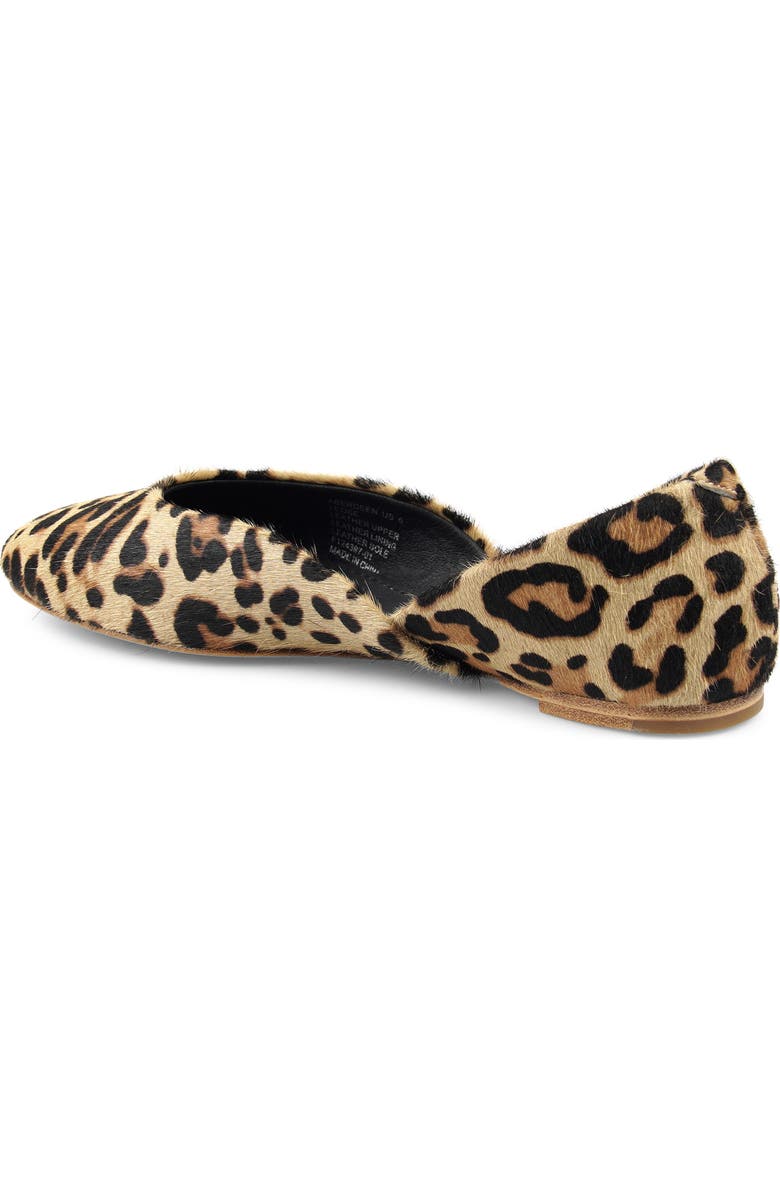 ZIGI Aberdeen d'Orsay Flat, Alternate, color, Leopard Calf Hair