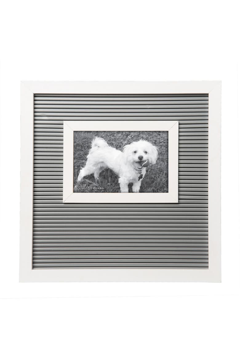 Gray and White Letter Board Frame Wood White, Main, color, Grey