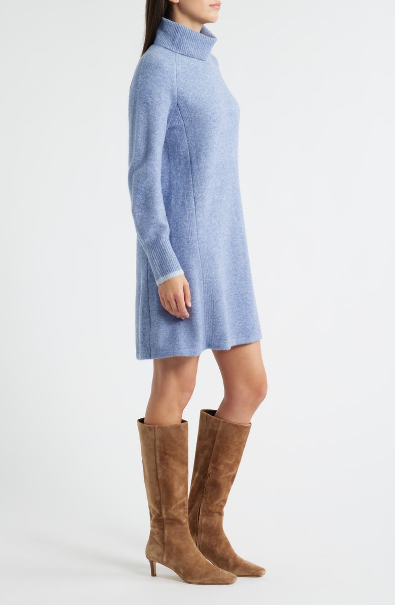 Hatley Turtleneck Long Sleeve Sweater Dress, Alternate, color, Navy