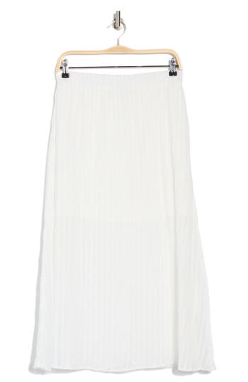 Steve Madden Shadow Stripe Skirt In White
