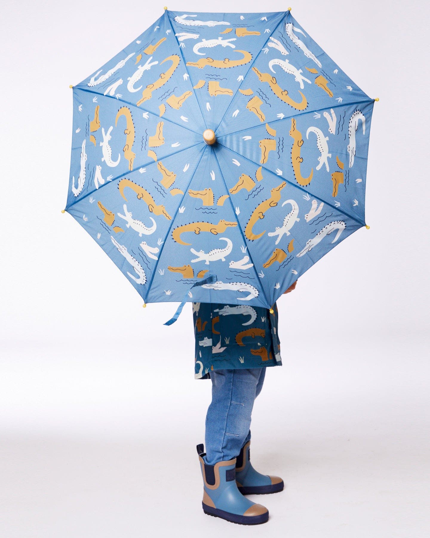 Deux par Deux Boy's Short Rain Boots Blue, Alternate, color, 