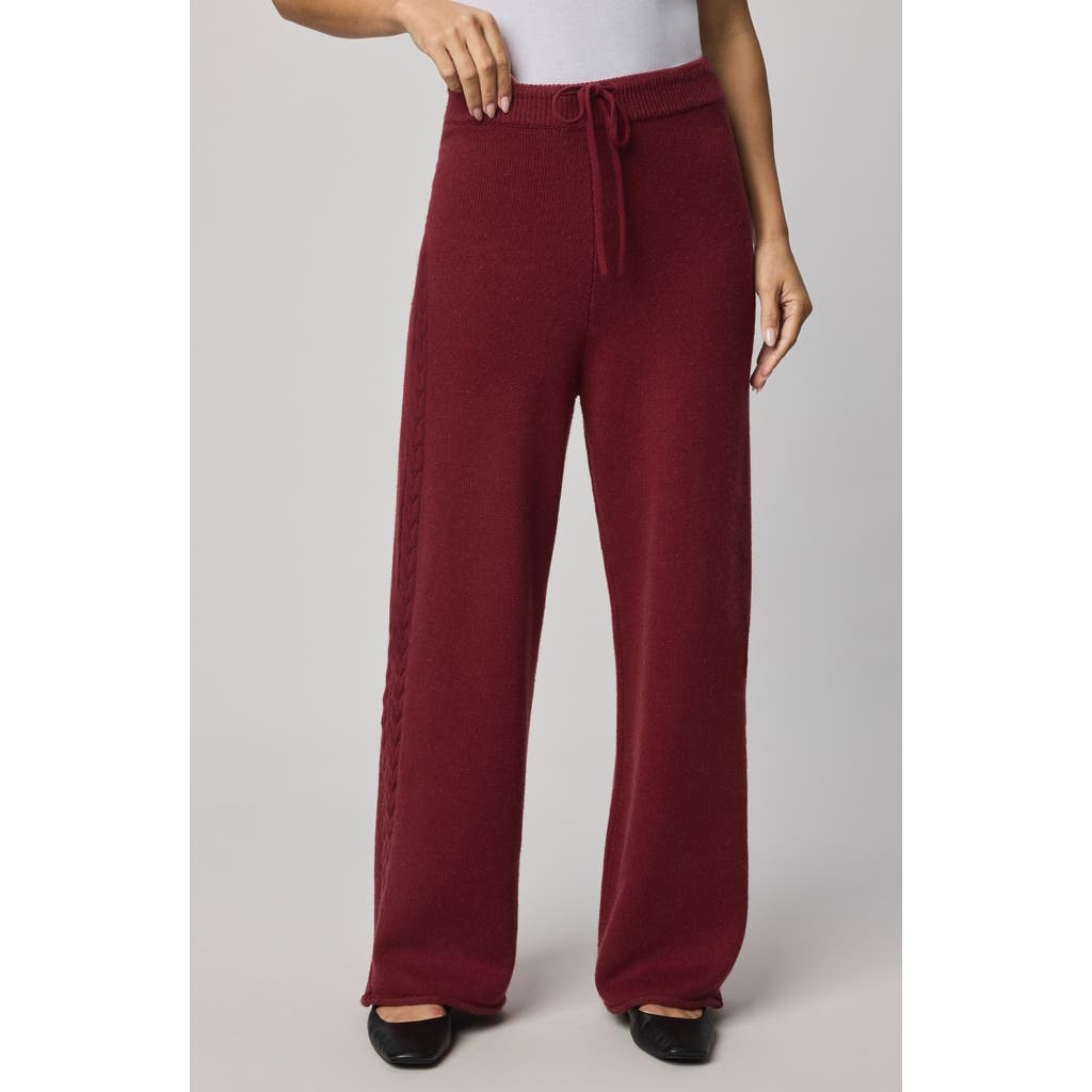 Splendid Jetset Sweater Pants In Burgundy