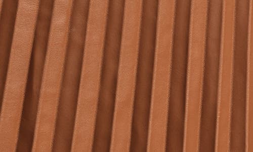 Isaac Mizrahi New York Faux Leather Accordion Pleat Midi Skirt In Brown