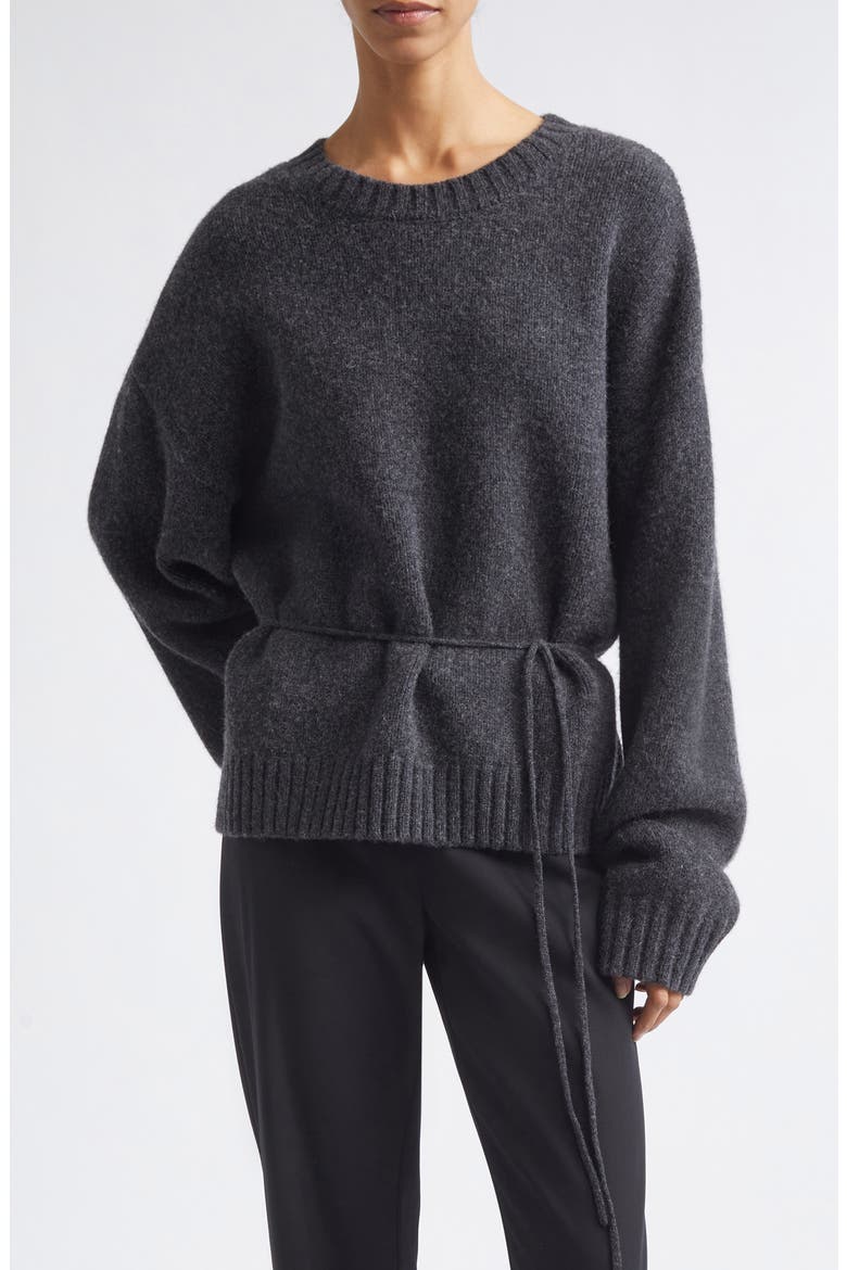 Wool Crewneck Sweater, Main, color, DARK CHARCOAL MELANGE