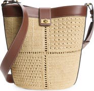 Anya Hindmarch Raffia Patchwork Bucket Bag