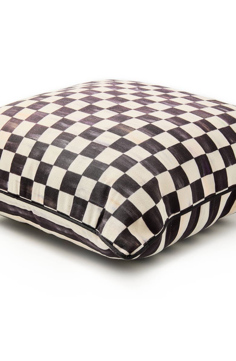 MACKENZIE CHILDS Courtly Check Printed Outdoor Throw Pillow, Alternate, color, Black