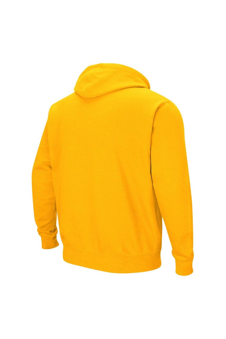 Men's Colosseum Gold Pitt Panthers Arch & Logo 3.0 Pullover Hoodie, Alternate, color, Gold