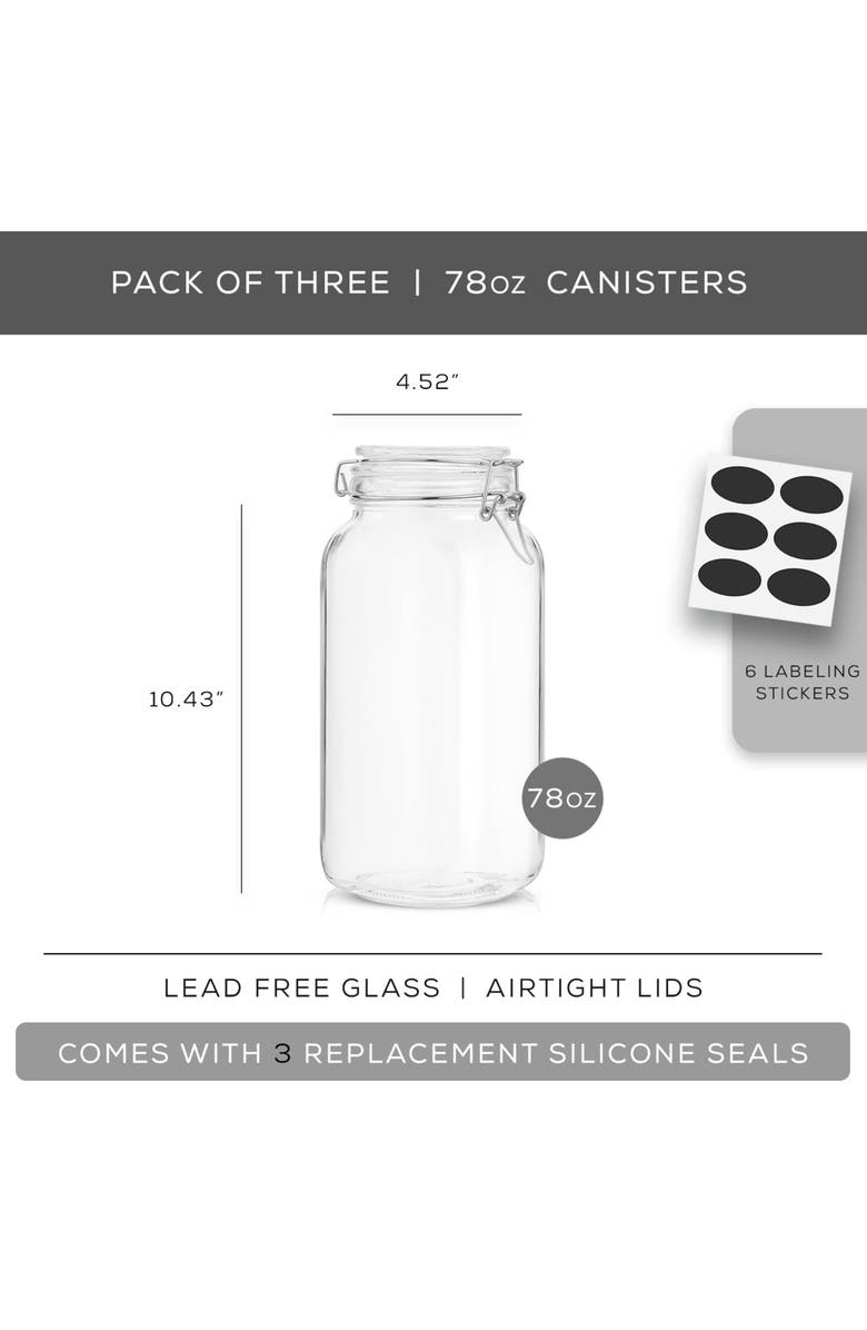 JoyJolt Airtight Glass Storage Container, Alternate, color,