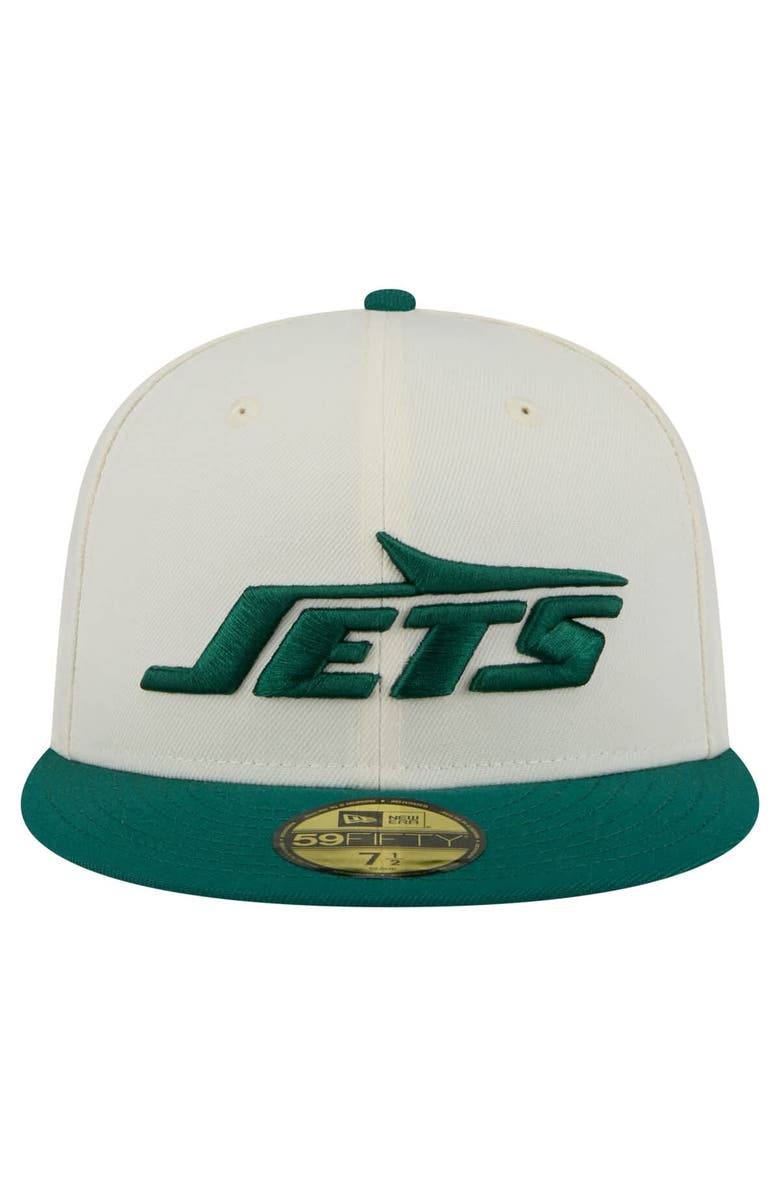 New Era Men's New Era  White/Green New York Jets Main 59FIFTY Fitted Hat, Alternate, color, 