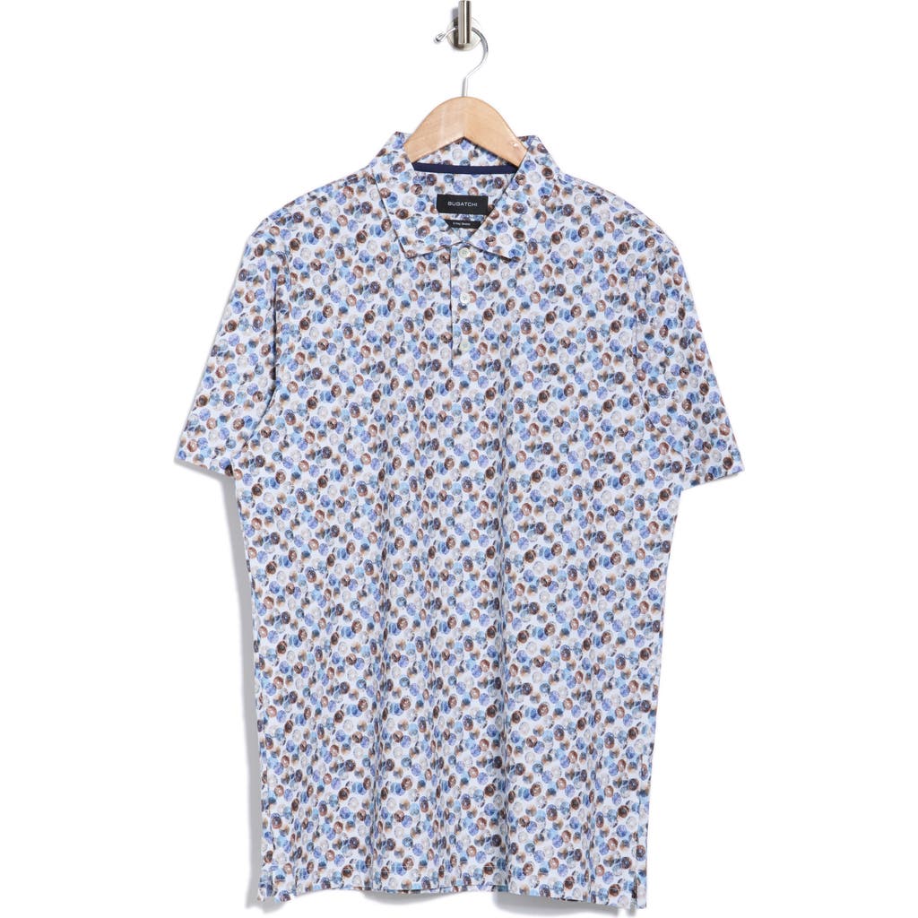 Bugatchi Abstract Print Ooohcotton® Knit Polo In Multi