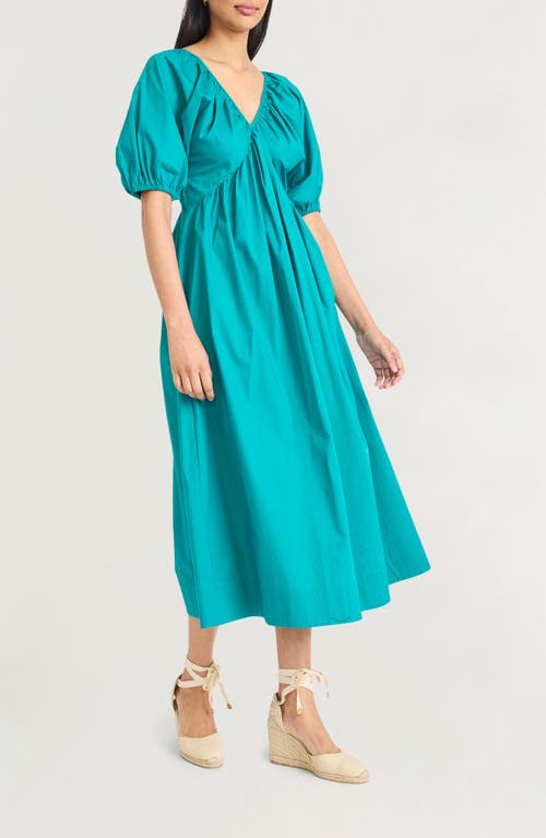 The Good Journey Puff Sleeve Midi Dress