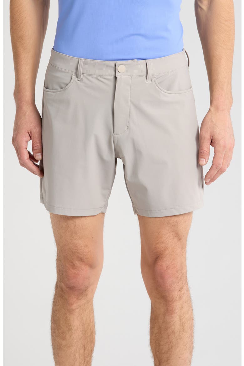Momentum 7-Inch Golf Shorts, Main, color, FOSSIL GRAY