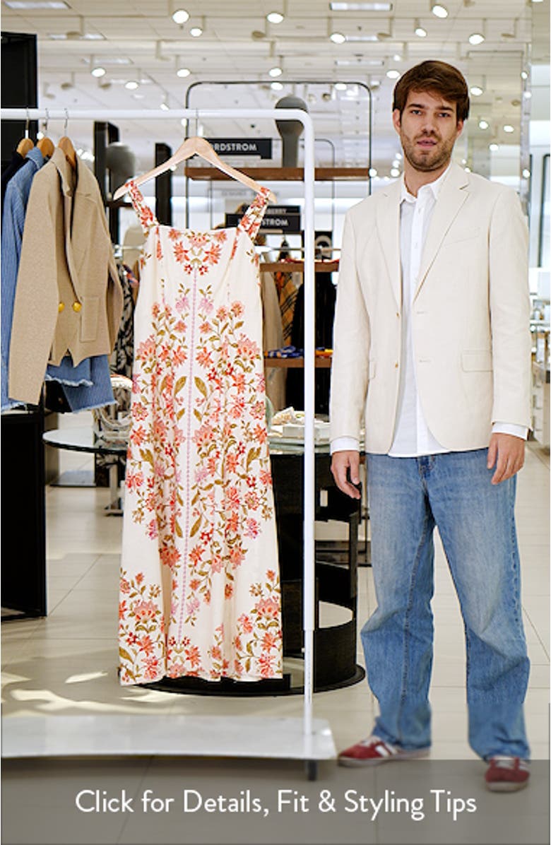 Embroidered Floral Midi Dress, sales video thumbnail