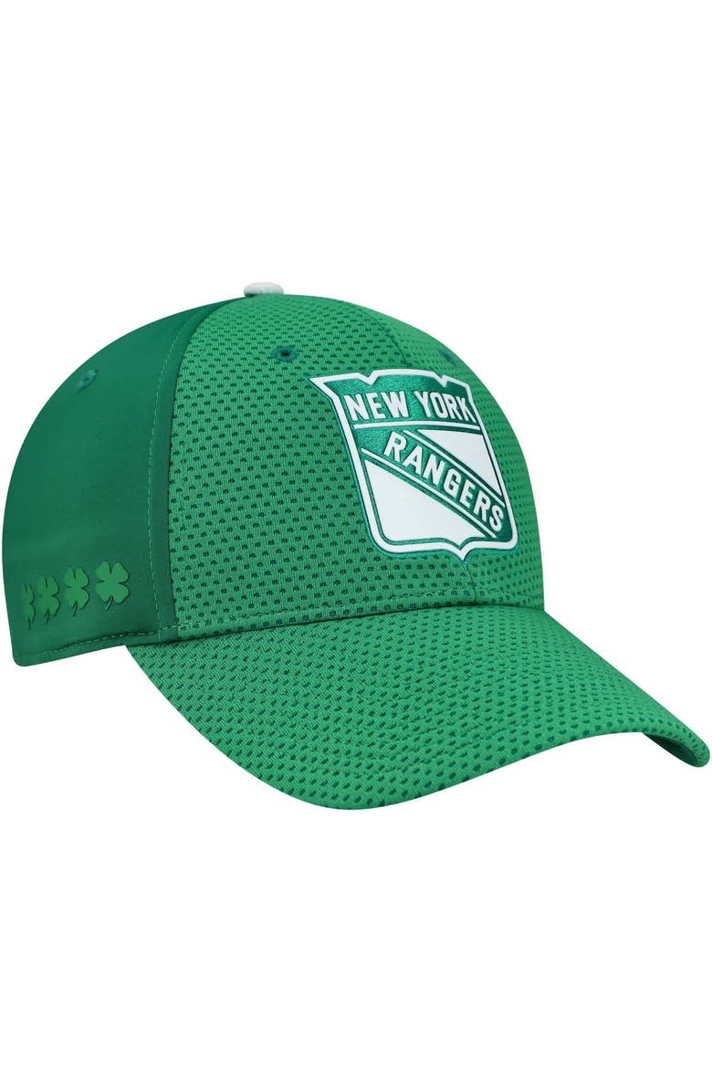 FANATICS Men's Fanatics Kelly Green New York Rangers Authentic Pro St. Patrick's Day Flex Hat, Main, color, Kelly Green