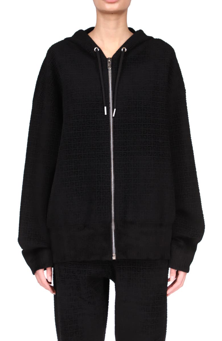 Givenchy Logo Knit Hoodie, Main, color, 