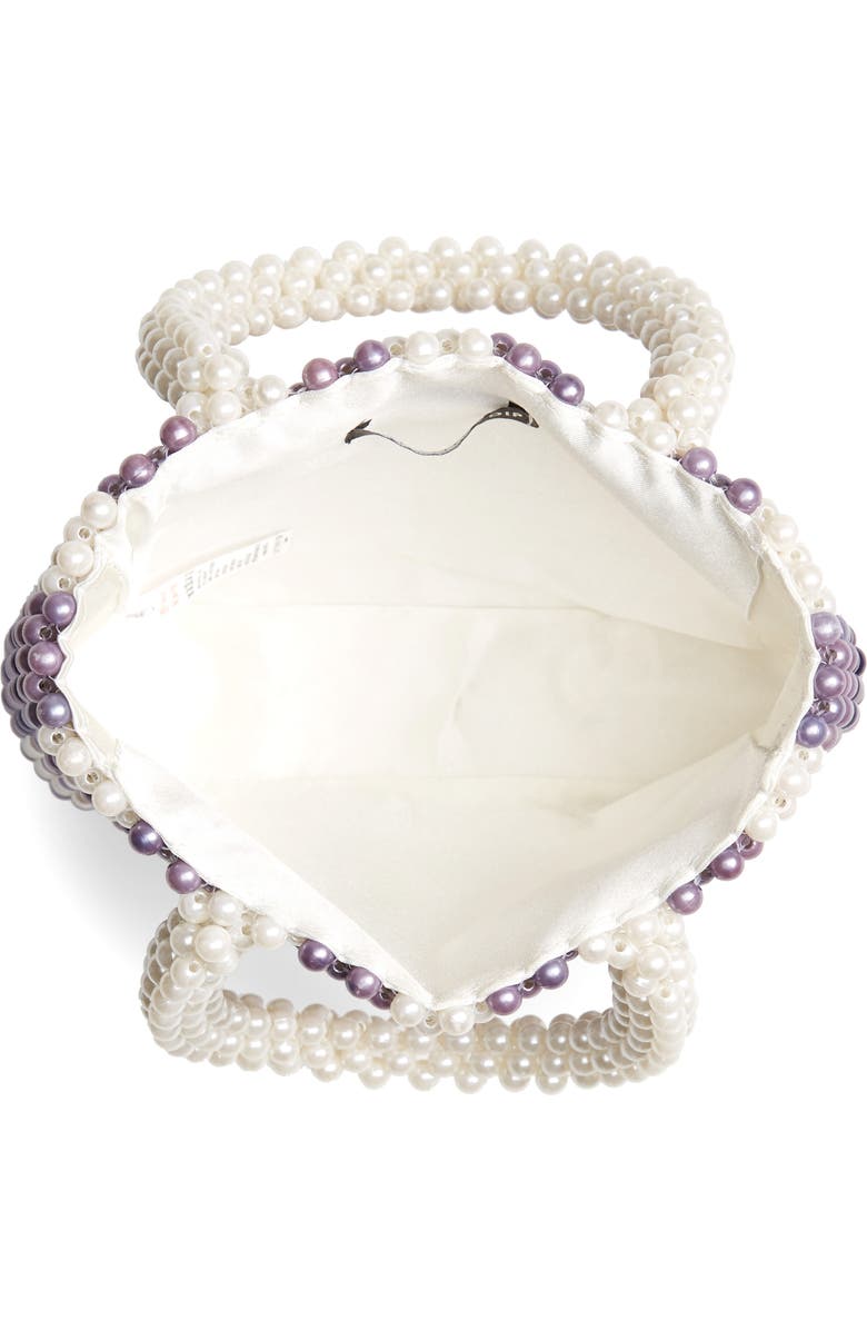 Skinnydip Penelope Imitation Pearl Check Handbag, Alternate, color,