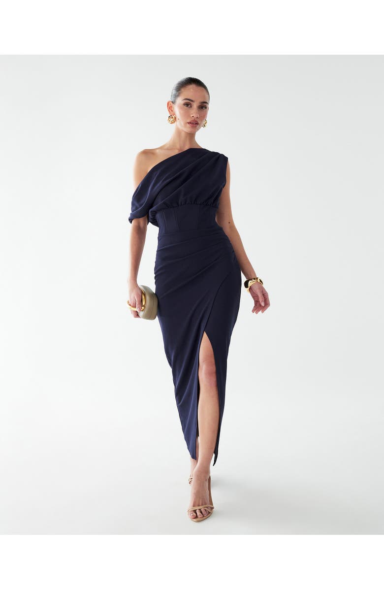 BWLDR Rhodia Midi Dress, Alternate, color, Navy Blue