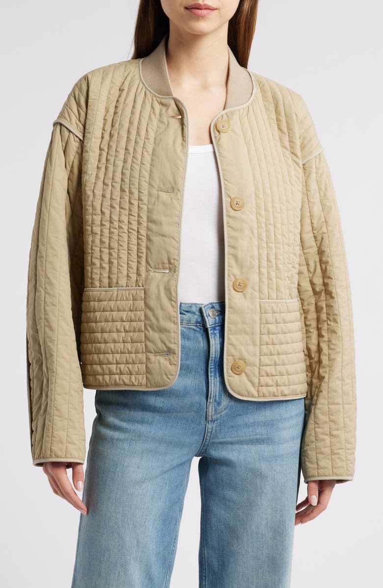 rag & bone Marley Quilted Jacket, Main, color, Tan