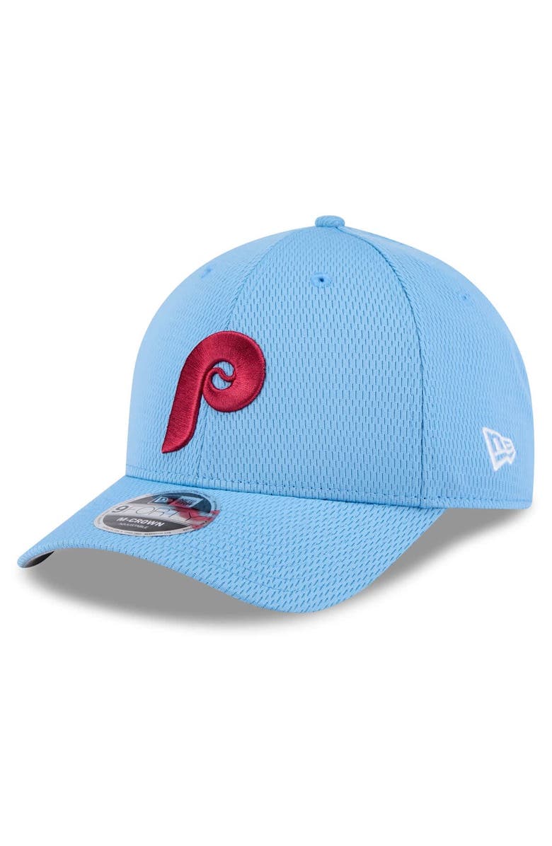 New Era Men's New Era Light Blue Philadelphia Phillies 2025 MLB Clubhouse 9FORTY M-Crown Adjustable Hat, Main, color, 