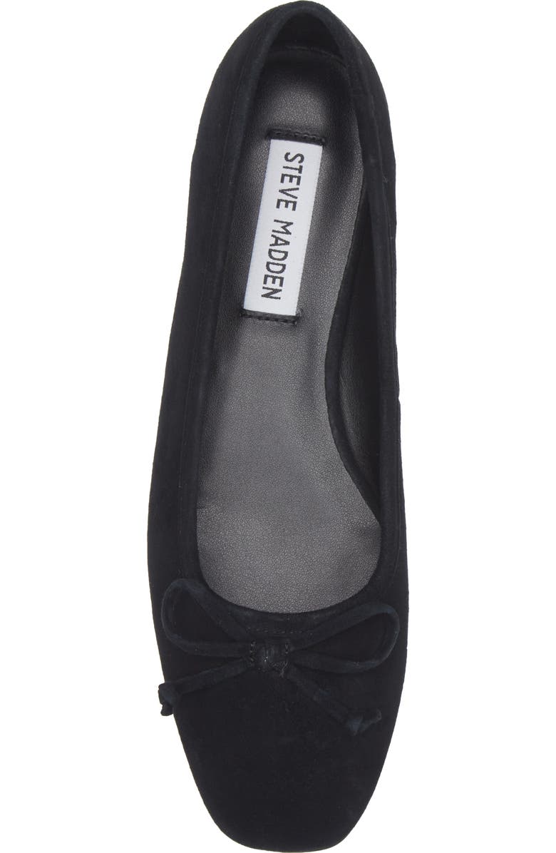 Steve Madden Malinda Genuine Cow Hair Ballet Flat, Alternate, color, Black Suede