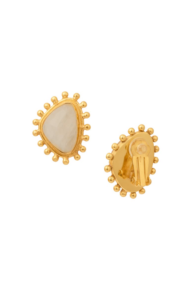 Dots Earrings, Alternate, color, MOONSTONE