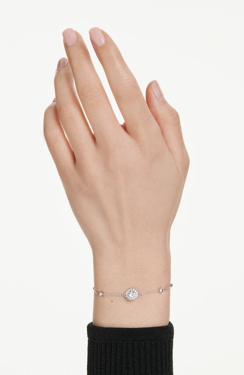 Swarovski Swaroski Una Angelic Rhodium Plated Bracelet In Silver