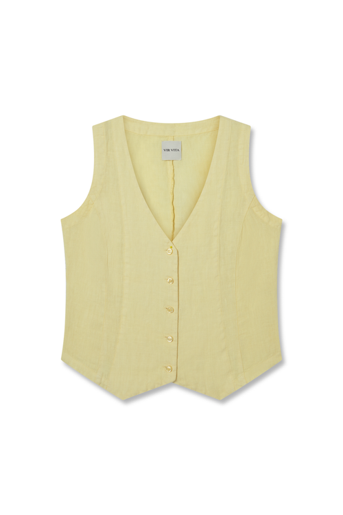 Vir Vita Violette Vest In Yellow