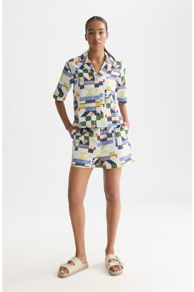 Embroidered Cotton Button-Up Shirt, Alternate, color, PATCHWORK INFINITY