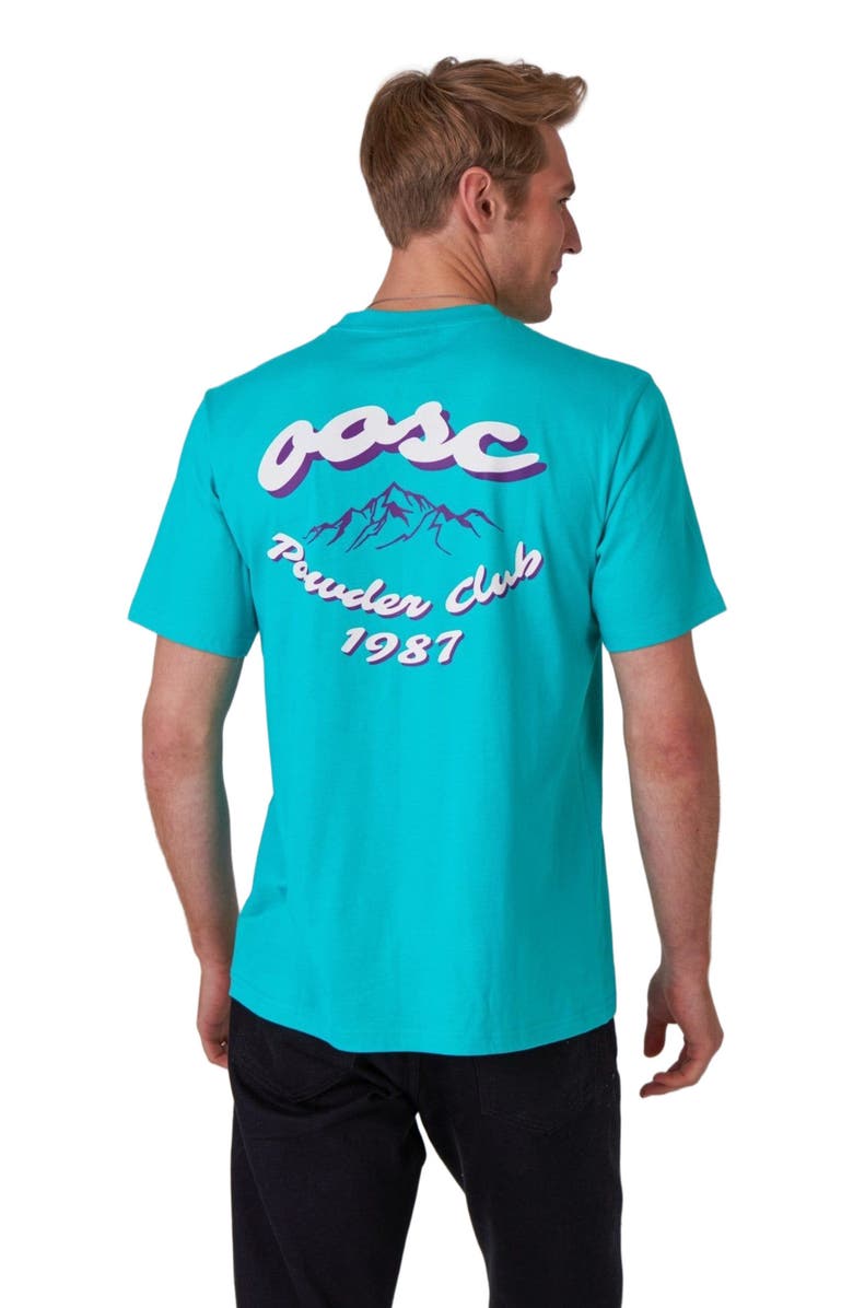 OOSC Powder Club T-Shirt - Aqua, Alternate, color,