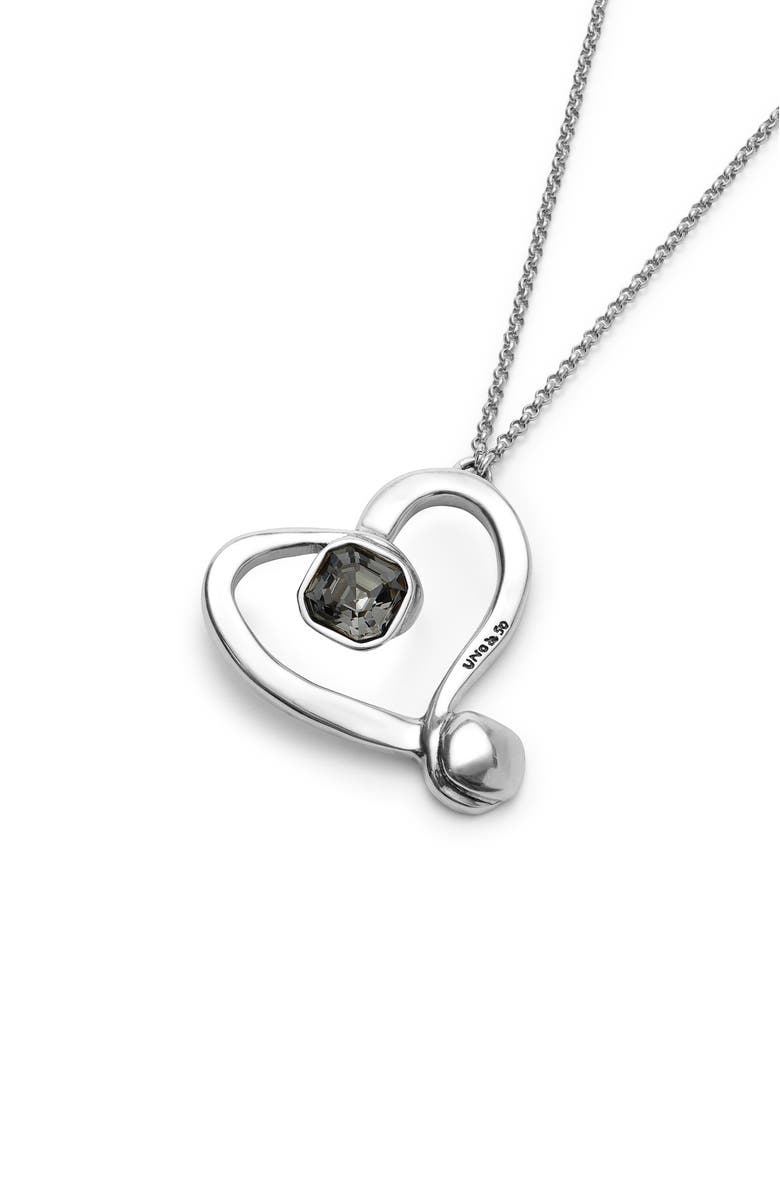 UNODE50 Long Heart Pendant Necklace, Alternate, color, Silver