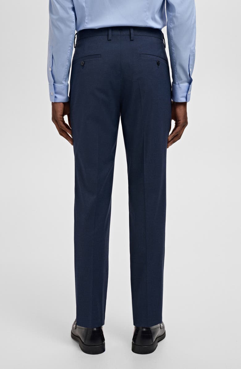 MANGO Slim Fit Flat Front Pants, Alternate, color, Ink Blue
