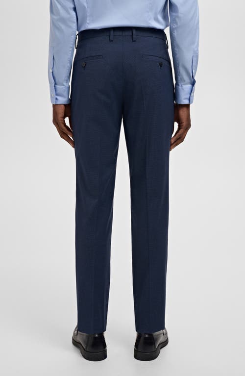 Mango Milan Slim Fit Suit Pants In Blue