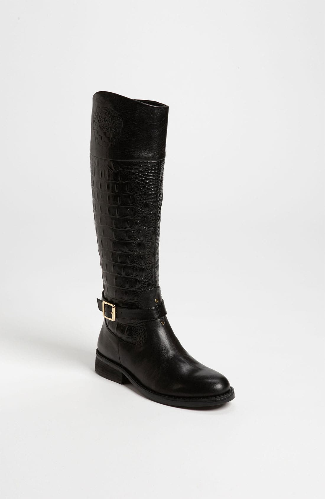 'Flavian' Boot, Main, color, BLACK ALLIGATOR/ CALF