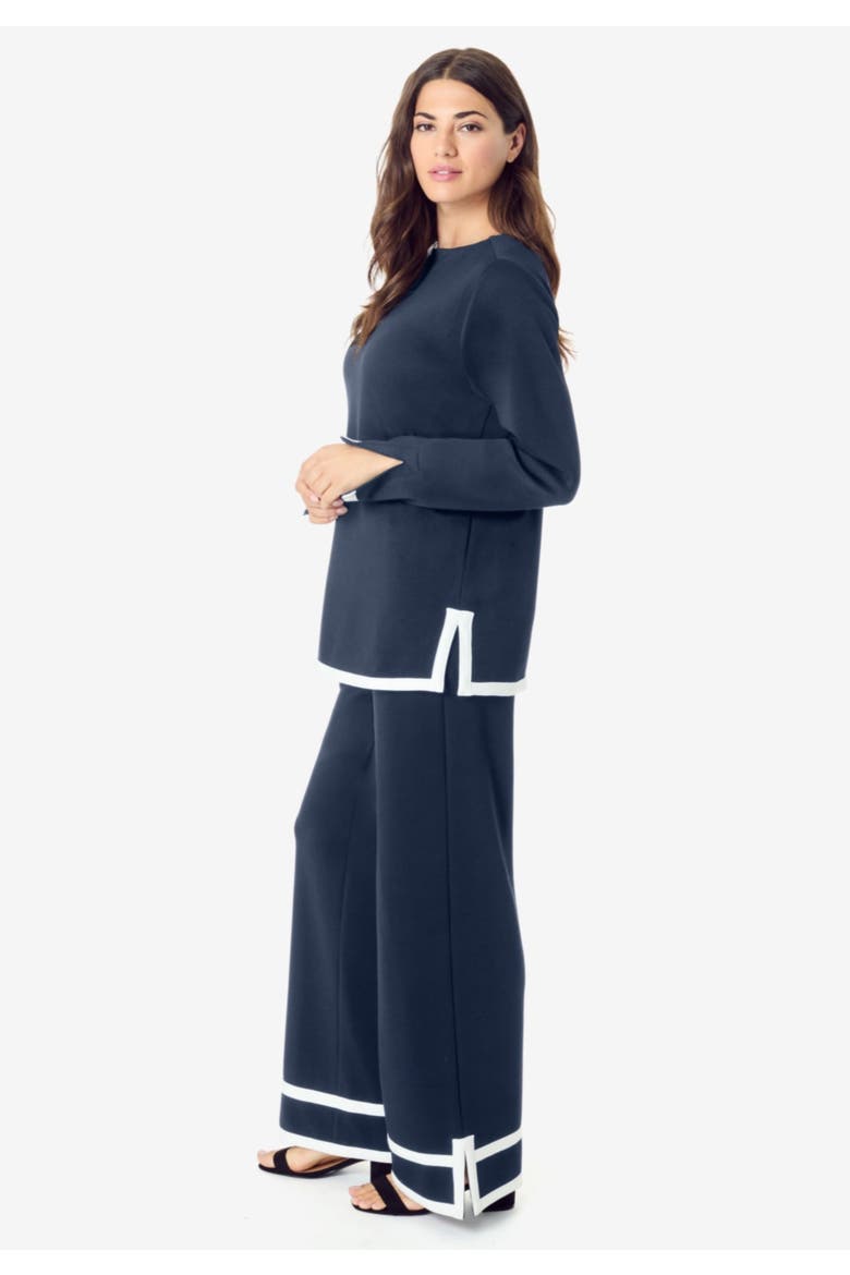Colorblock Lounge Set, Alternate, color, NAVY WHITE