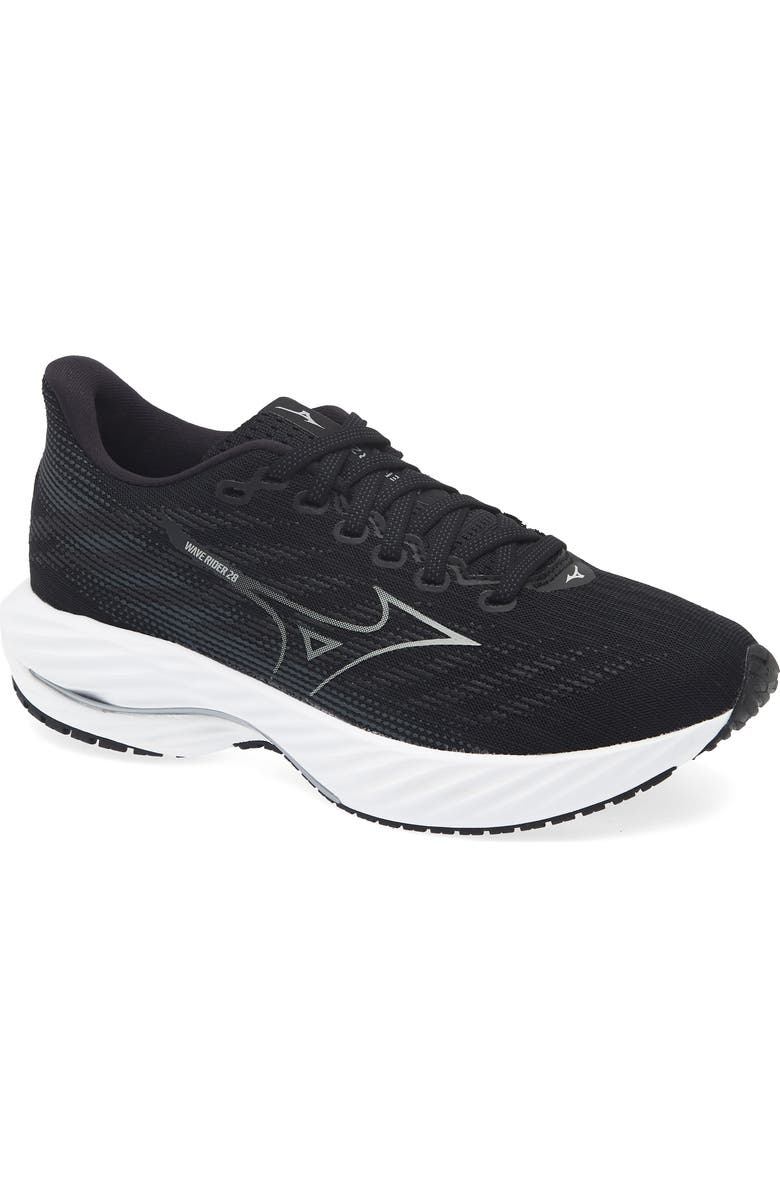 Mizuno Wave Rider 28 Running Shoe, Main, color, Black-Harbor Mist